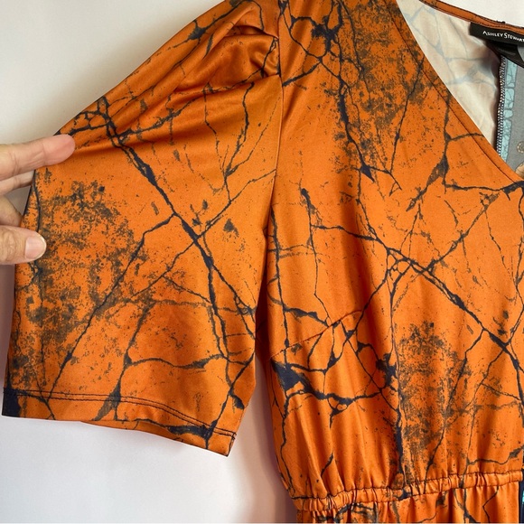 Ashley Stewart Angled Hem Dress Women 18/20 Elastic Waist Boho Cottagecore Chic - Picture 8 of 9